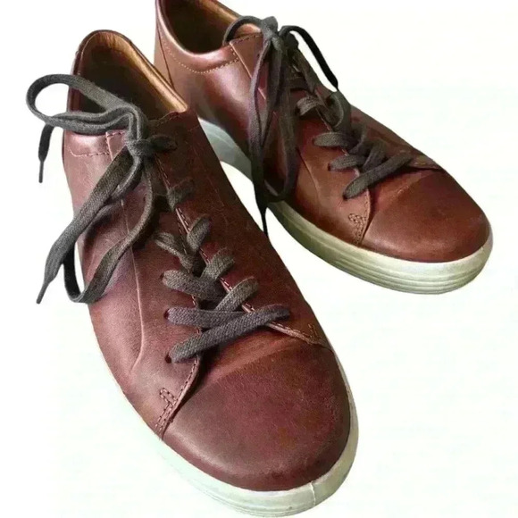Ecco Shoes Men’s Size 7 Brown Leather Lace Up - Picture 9 of 9